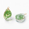 Inner Flower Glass Pendants GLAA-K036-C01-NF-1