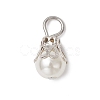 Round Imitation Pearl Acrylic  Pendants PALLOY-JF04002-02-3