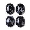 Natural Snowflake Obsidian Cabochons G-B080-01A-23-1