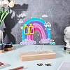 Transparent Acrylic Slant Back Earring Display Stands EDIS-WH0035-20A-01-5