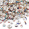300Pcs 3 Styles Rondelle Brass Rhinestone Spacer Beads RB-TA0001-33P-2