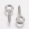 Tarnish Resistant 304 Stainless Steel Screw Eye Pin Peg Bails X-STAS-K171-52P-12x5mm-1