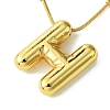 Ion Plating(IP) Initial Letter 304 Stainless Steel Pendant Necklace NJEW-R265-05G-H-1