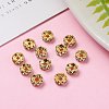 Brass Rhinestone Spacer Beads RB-A014-L6mm-01G-6