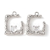 Brass Micro Pave Cubic Zirconia Pendants KK-A295-02B-P-1