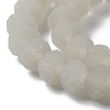 Imitation Jade Solid Color Glass Beads Strands EGLA-A034-J8mm-MD10-4