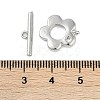 Brass Micro Pave Clear Cubic Zirconia Toggle Clasps KK-K391-19P-4