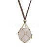 3Pcs 3 Style Crystal Holder Cage Necklace NJEW-JN04586-5
