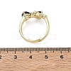 Brass & Cubic Zirconia Finger Rings CU-CBA7E55-12G-5