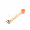 Brass Enamel Pendants KK-S362-032B-NR-2