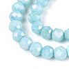 Anti-Tarnish Electroplate Rondelle Glass Beads Strands LS-EGLA-T021-4mm-17-08-3