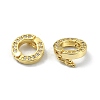 Brass Crystal Rhinestone Twister Clasps KK-P232-03A-G-2