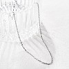 Brass Cable Chain Necklaces X-MAK-P011-01P-4