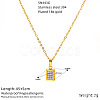 304 Stainless Steel Crystal Rhinestone Pendant Necklaces for Women WG594E0-01-1