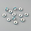 Brass Grade A Rhinestone Spacer Beads RB-A014-Z6mm-03S-2
