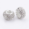 Grade A Rhinestone European Beads CPDL-H001-7-2