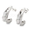 Non-Tarnish 304 Stainless Steel Twist Bean Pod Stud Earrings X-EJEW-B026-13P-1