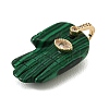 Synthetic Malachite Carved Pendants GG-CBA5963-01B-NH-2