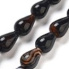 Natural Striped Agate/Banded Agate Dyed & Heated Beads Strands G-B106-A16-02-2