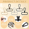 10Pcs 5 Colors Zinc Alloy Swivel Clasps FIND-HY0003-09-4