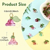 50Pcs 5 Colors Transparent Acrylic & Glass Pendants PALLOY-YW00071-3