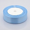 1 inch(25mm) Light Blue Satin Ribbon for Hairbow DIY Party Decoration X-RC25mmY065-1