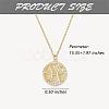925 Sterling Silver 12 Constellation Necklace Gold Horoscope Zodiac Sign Necklace Round Astrology Pendant Necklace with Zircons Birthday Jewelry Gift for Women Men JN1089B-2