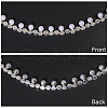 1 Yard Brass Crystal Rhinestone Cup Chain with Imitation Pearl OCOR-GL0001-08A-4