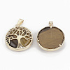 Natural Tiger Eye Pendants G-S292-10E-G-2