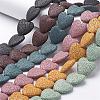 Dyed Natural Lava Rock Bead Strands G917-1
