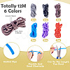 12M 6 Colors Hollow Pipe PVC Tubular Synthetic Rubber Cord RCOR-TA0001-18-4