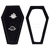 Halloween Theme Coffin Shaped Velvet Finger Ring Boxes VBOX-WH0015-01A-1
