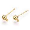 Brass Stud Earring Findings KK-I649-10G-NF-2