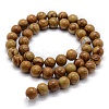 Natural Wood Lace Stone Wooden Jasper Beads Strands X-G-G763-05-4mm-2