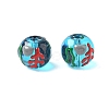 Ocean Theme Handmade Glass Enamel Beads LAMP-D304-02F-1