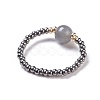Natural Labradorite Stretch Rings RJEW-JR00255-04-2