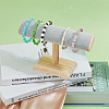Velvet T-Bar Bracelet Display Stands  with Wooden Base BDIS-WH0010-03C-5