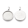 Non-Tarnish 304 Stainless Steel Pendant Cabochon Settings X-STAS-S073-05P-1