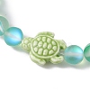 8mm Round Dyed Synthetic Moonstone Beaded Stretch Bracelets BJEW-JB10308-06-3