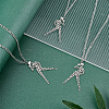 201 Stainless Steel Big Filigree Pendants STAS-UN0018-75P-4
