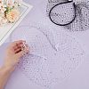 2Pcs 2 Colors Bridal Rhinestone Mesh Veil Cloth Hair Bands DIY-GA0007-03-3