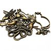Tibetan Style Alloy Animal Pendants TIBEP-X0003-03-AB-2