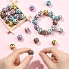 35Pcs 7 Colors Printed Opaque Acrylic Beads OACR-YW0004-51-5