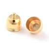 Brass Cord End Cap for Jewelry Making KK-O139-14F-G-2