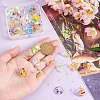 PandaHall Elite 40Pcs Acrylic Flat Round Stud Earring Findings TACR-PH0001-59-3