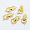 Brass Fold Over Magnetic Clasps KK-K220-12G-2