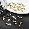 SHEGRACE Brass Micro Pave Cubic Zirconia Fishbone Charms XGR0163G-109G-4