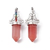Natural & Synthetic Mixed Gemstone Big Pointed Pendants G-I342-01P-2