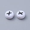 Acrylic Horizontal Hole Letter Beads X-PL37C9070-X-3