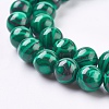 Synthetic Malachite Beads Strands TURQ-P028-04-8mm-3